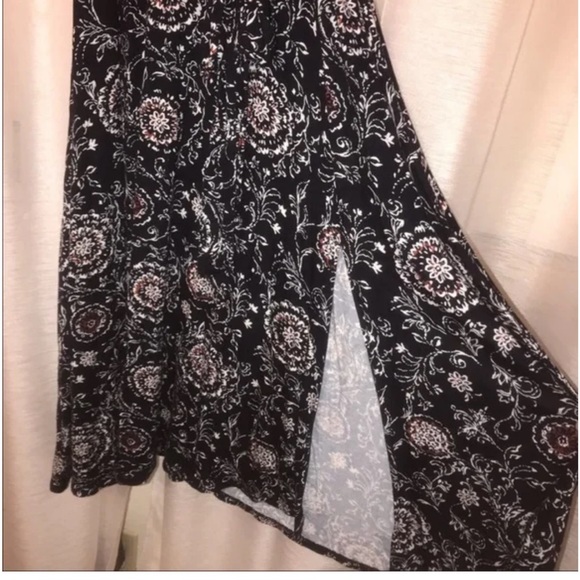 Ann Taylor NWOT Paisley Print Belted Jersey Midi Dress XS - Picture 3 of 6